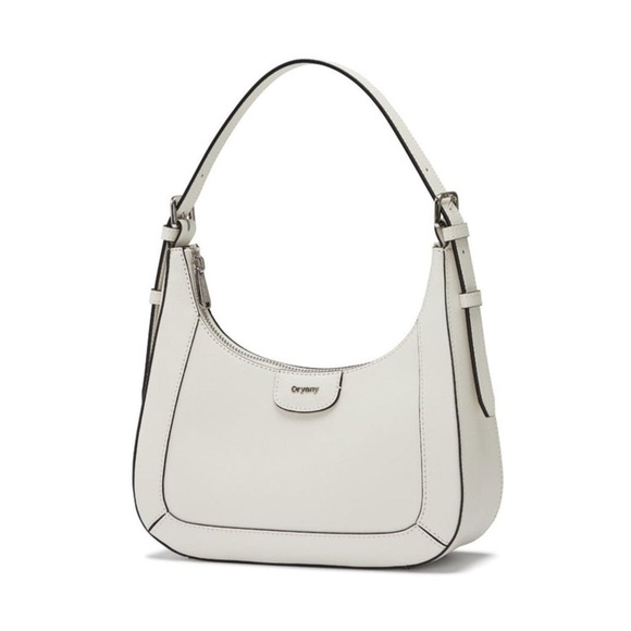 ORYANY White Leather Shoulder Bag Crossbody Hobo Baguette Purse New
